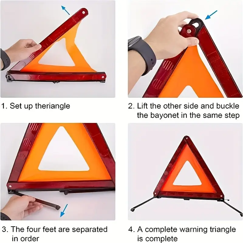 Red Reflective Car Tripod Fold - مراجعة Emergency Exit Sign وسعره