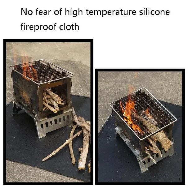 Outdoor Camping Silicone Firep - مراجعة Fire Blanket Kitchen وسعره