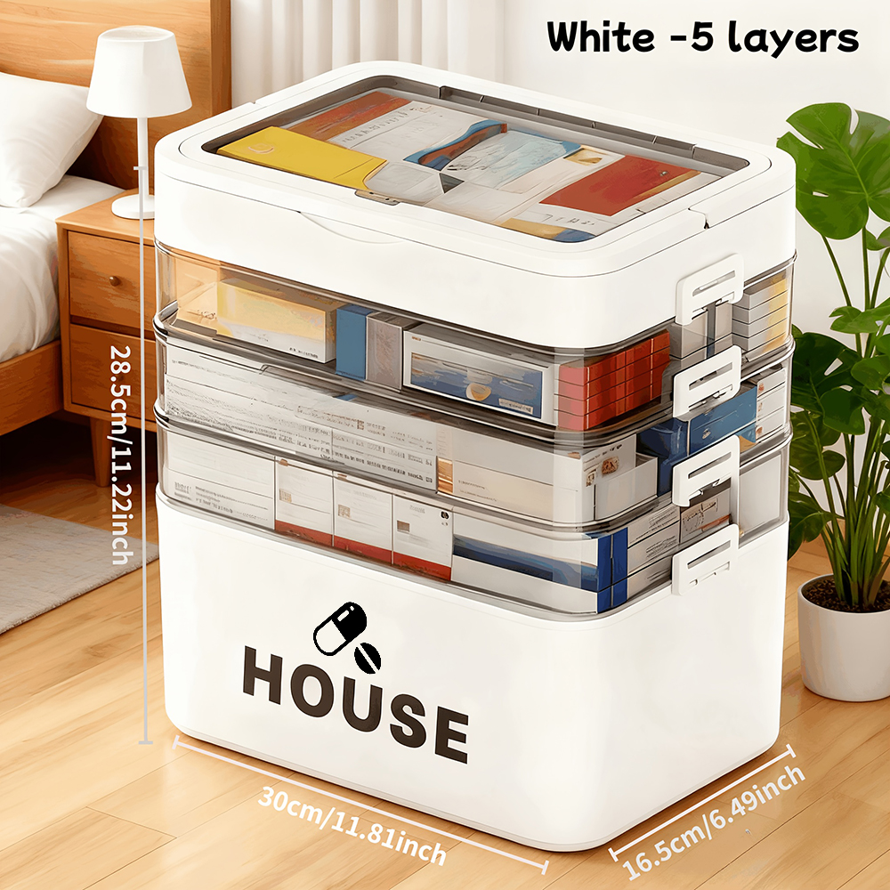 Large Capacity Multi Layer Tra - مراجعة Medicine Cabinet Lock وسعره