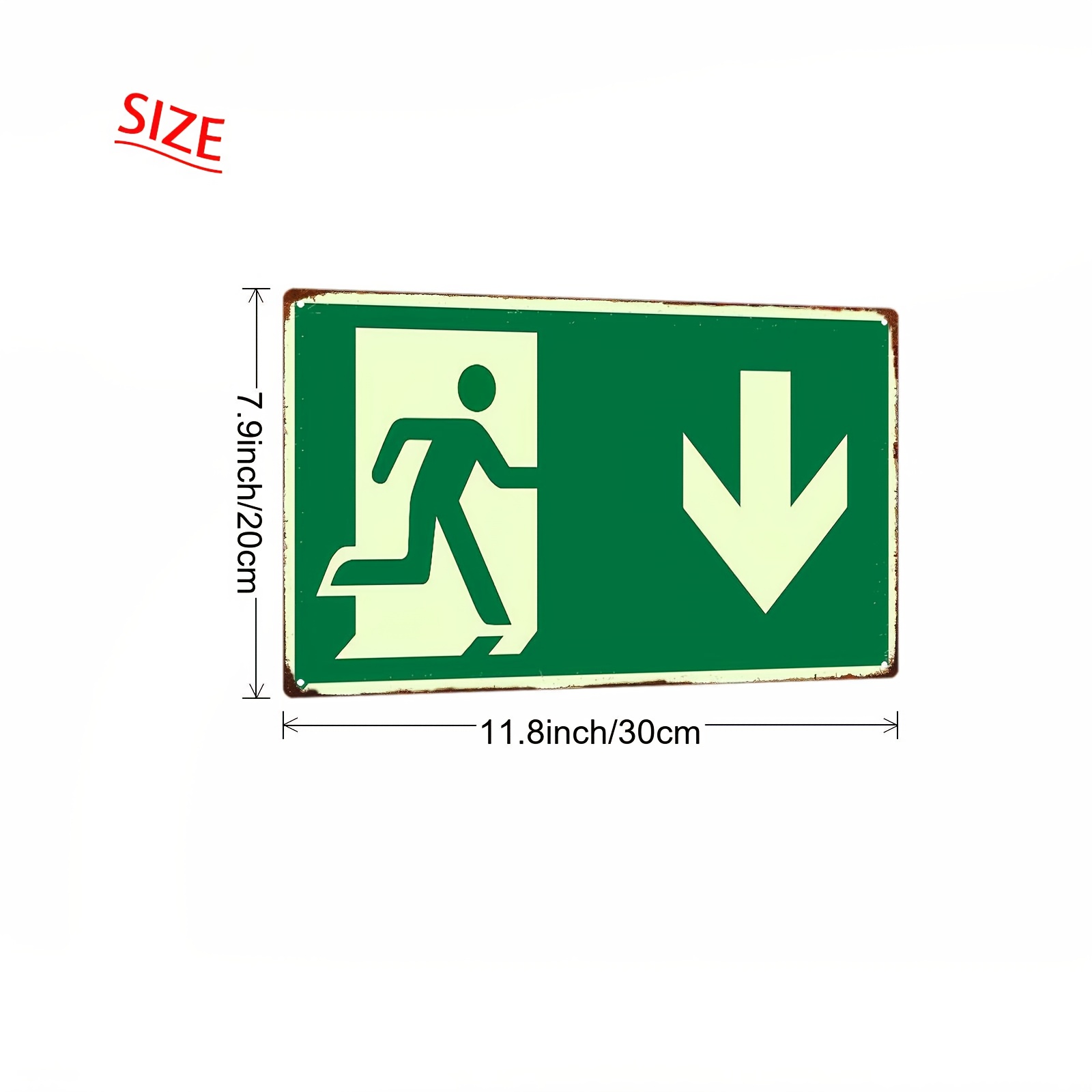 2D Vintage Metal Iron Sign | P - مراجعة Emergency Exit Sign وسعره
