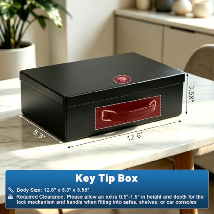 Fireproof Document Box with Ke - مراجعة Fire Safe Document وسعره