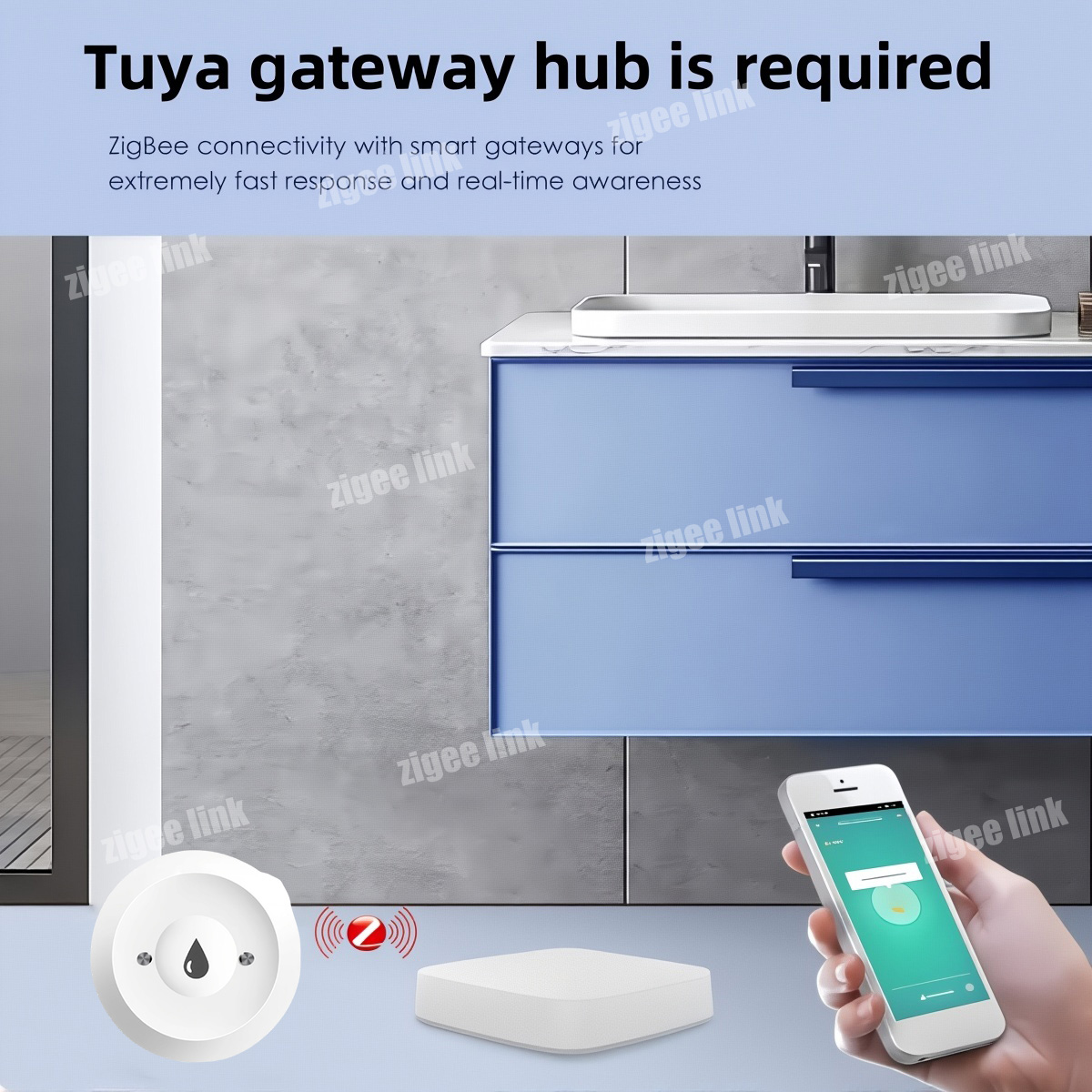ZigBee 3.0 Water Sensor Smart  - مراجعة Water Alarm Sensor وسعره
