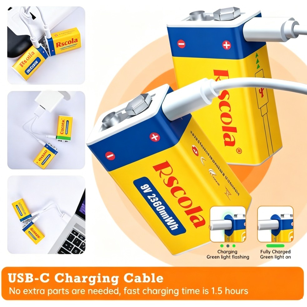 Rechargeable 9V Battery, 23600 - مراجعة Smoke Detector Interconnected وسعره
