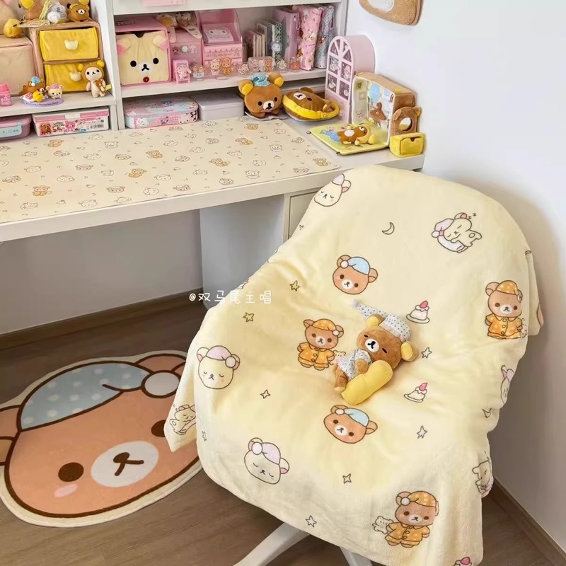 Cartoon Rilakkuma Flannel Thro - مراجعة Fire Blanket Kitchen وسعره
