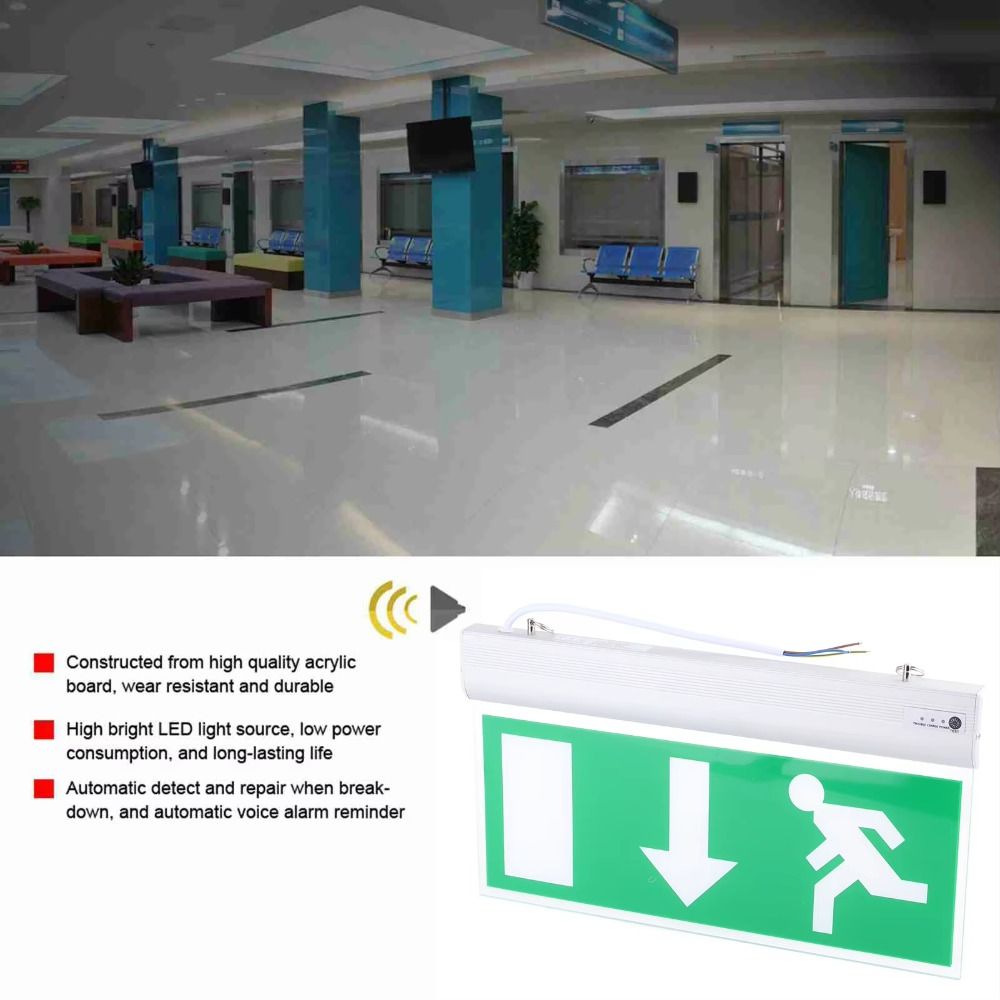Commercial LED Emergency Sign  - مراجعة Emergency Exit Sign وسعره