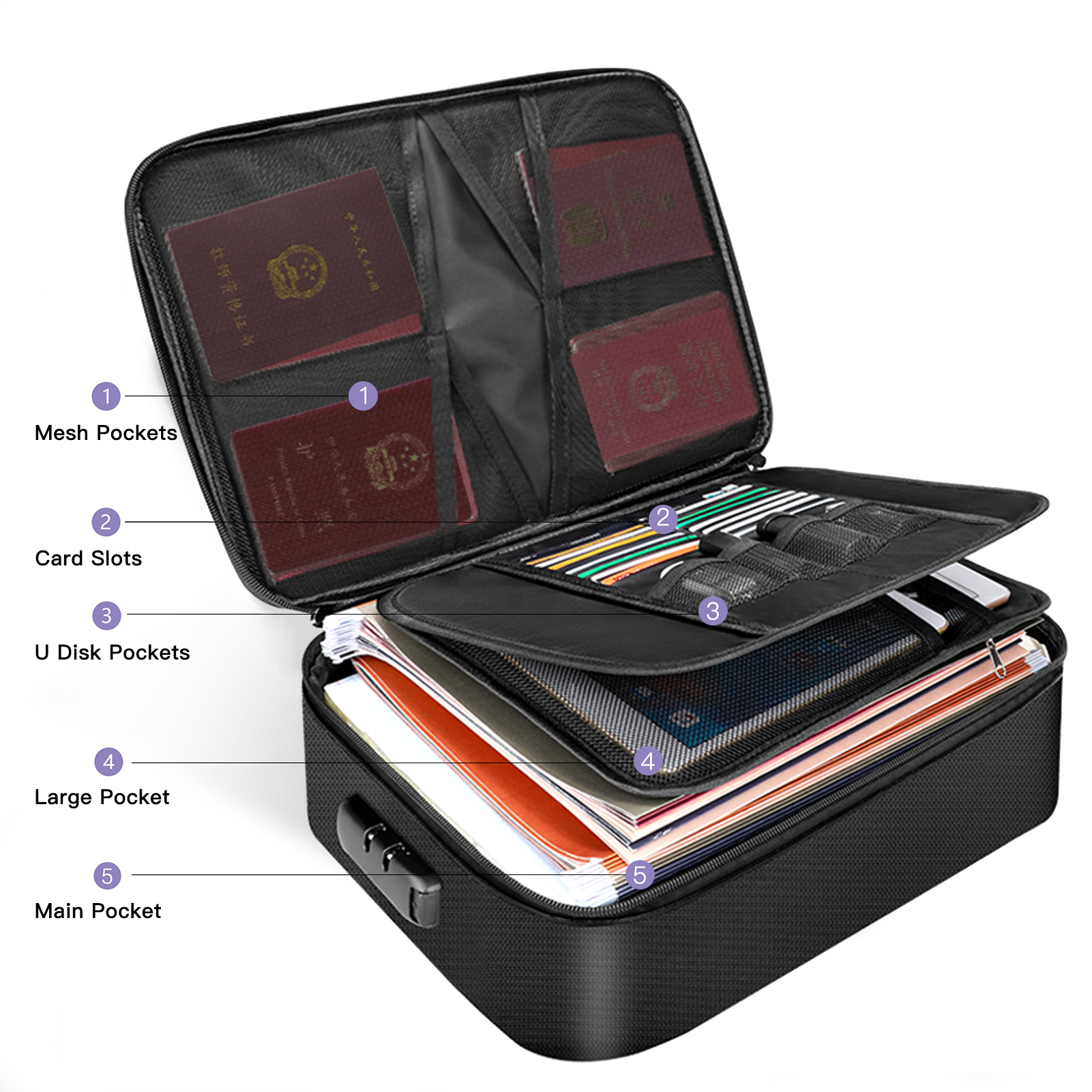 Fireproof Document Bag with Lo - مراجعة Fire Safe Document وسعره