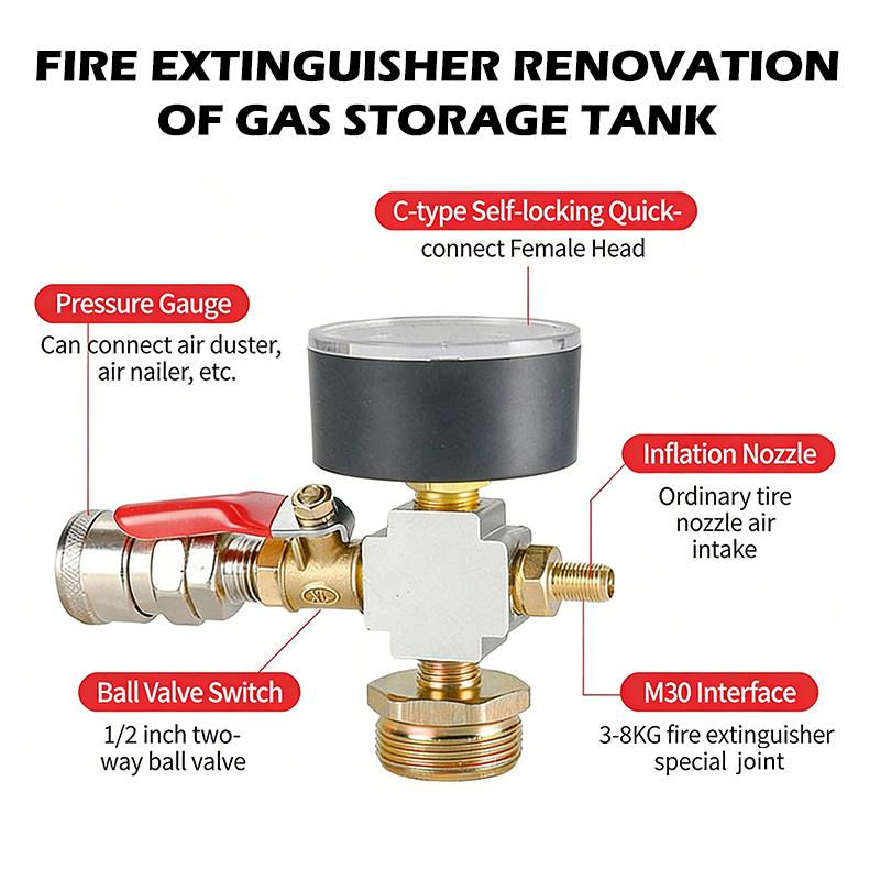 Air Pump Pressure Adapter Conv - مراجعة Fire Extinguisher Small وسعره