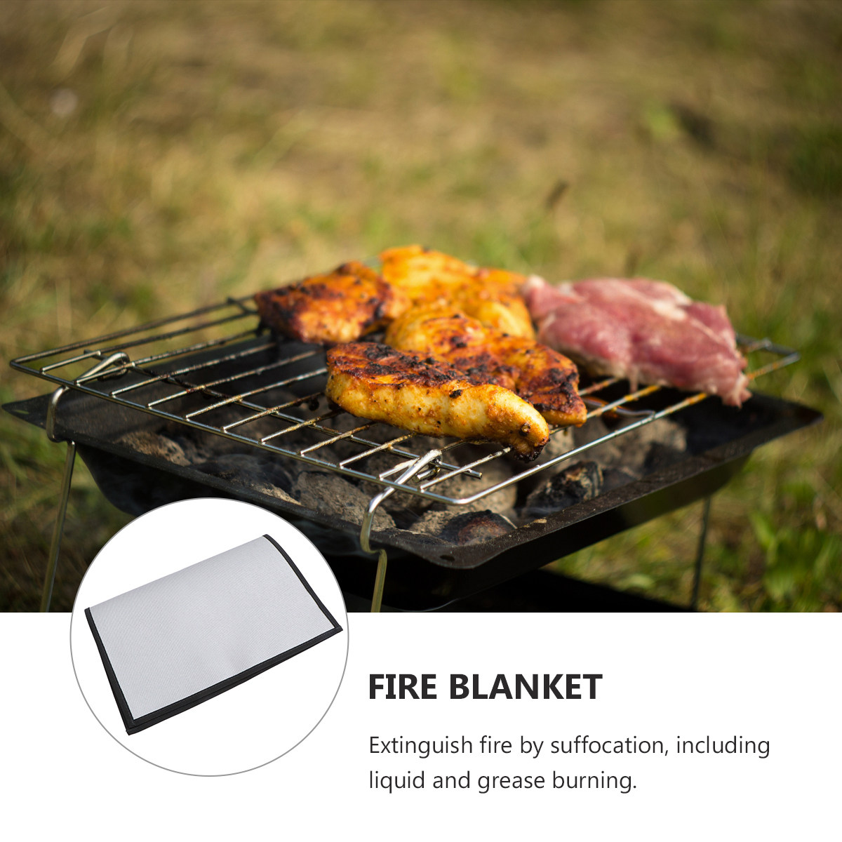 1Pcs Fireproof Blanket Portabl - مراجعة Fire Blanket Kitchen وسعره