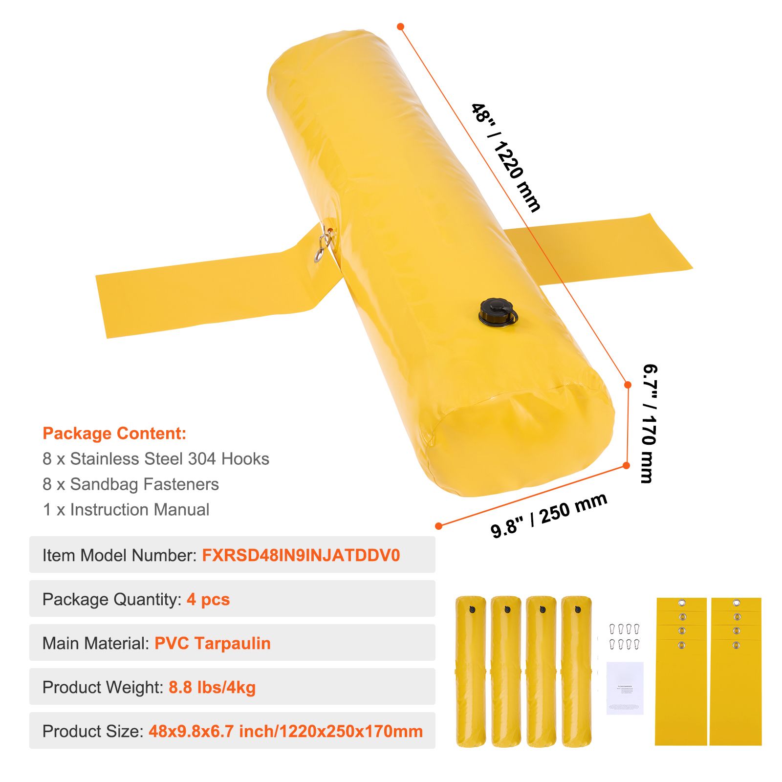 Flood Barriers, Sandbag Altern - مراجعة Flood Barrier Bag وسعره