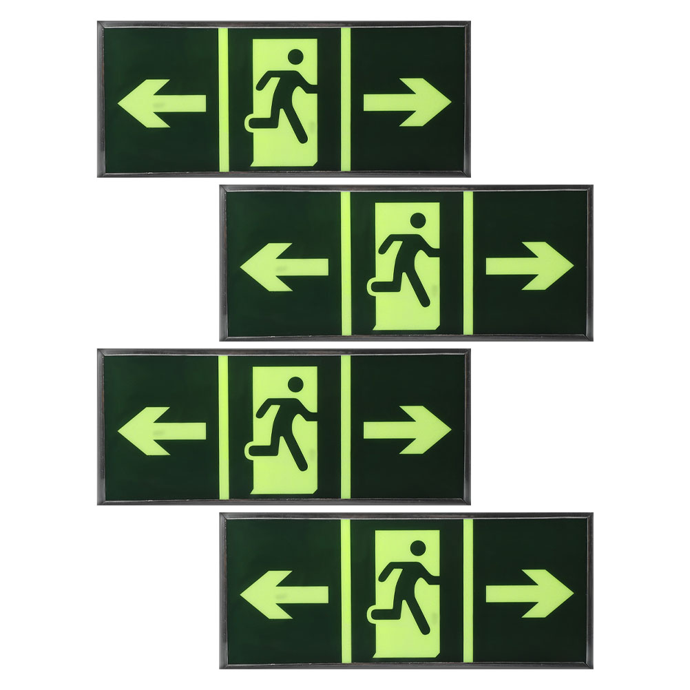 4Pcs Safety Exit Sign Stickers - مراجعة Emergency Exit Sign وسعره