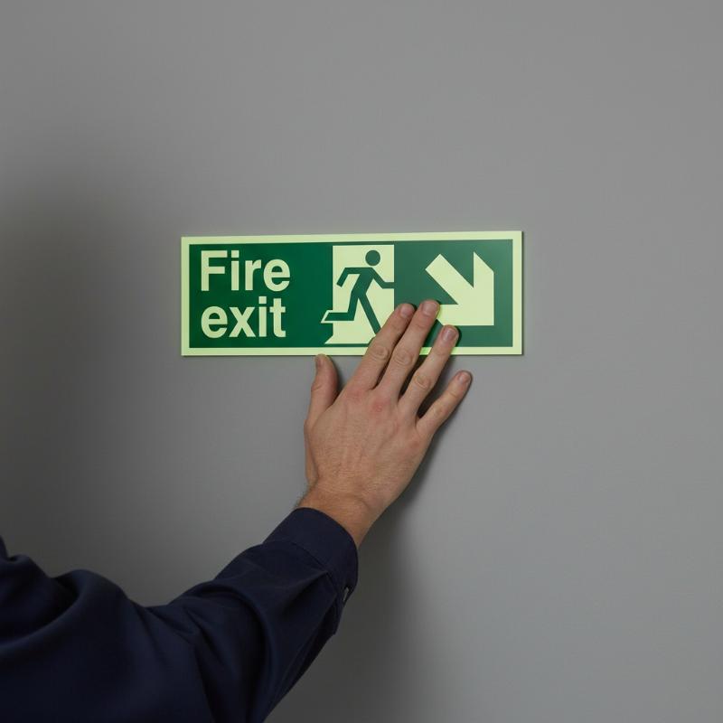 1 Sheet Glow-In-The-Dark Safet - مراجعة Emergency Exit Sign وسعره