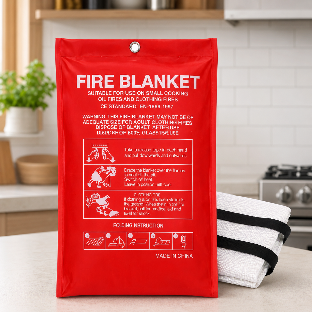 Emergency Fire Blanket For Hom - مراجعة Fire Blanket Kitchen وسعره
