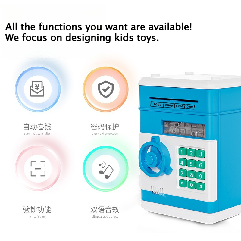 Creative Kids Piggy Bank Autom - مراجعة Lockbox Key Secure وسعره